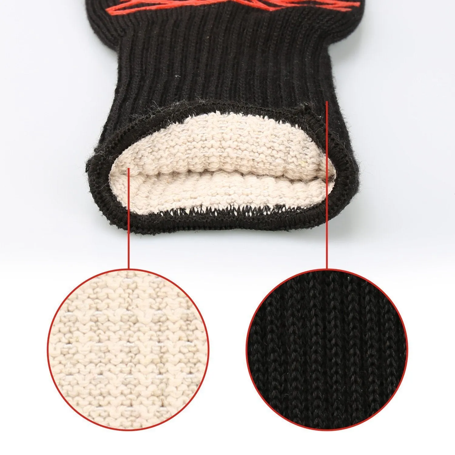 LauKingdom BBQ Grilling Cooking Glove 932&deg;F Extreme Heat Resistant Oven Mitts and BBQ Accessories