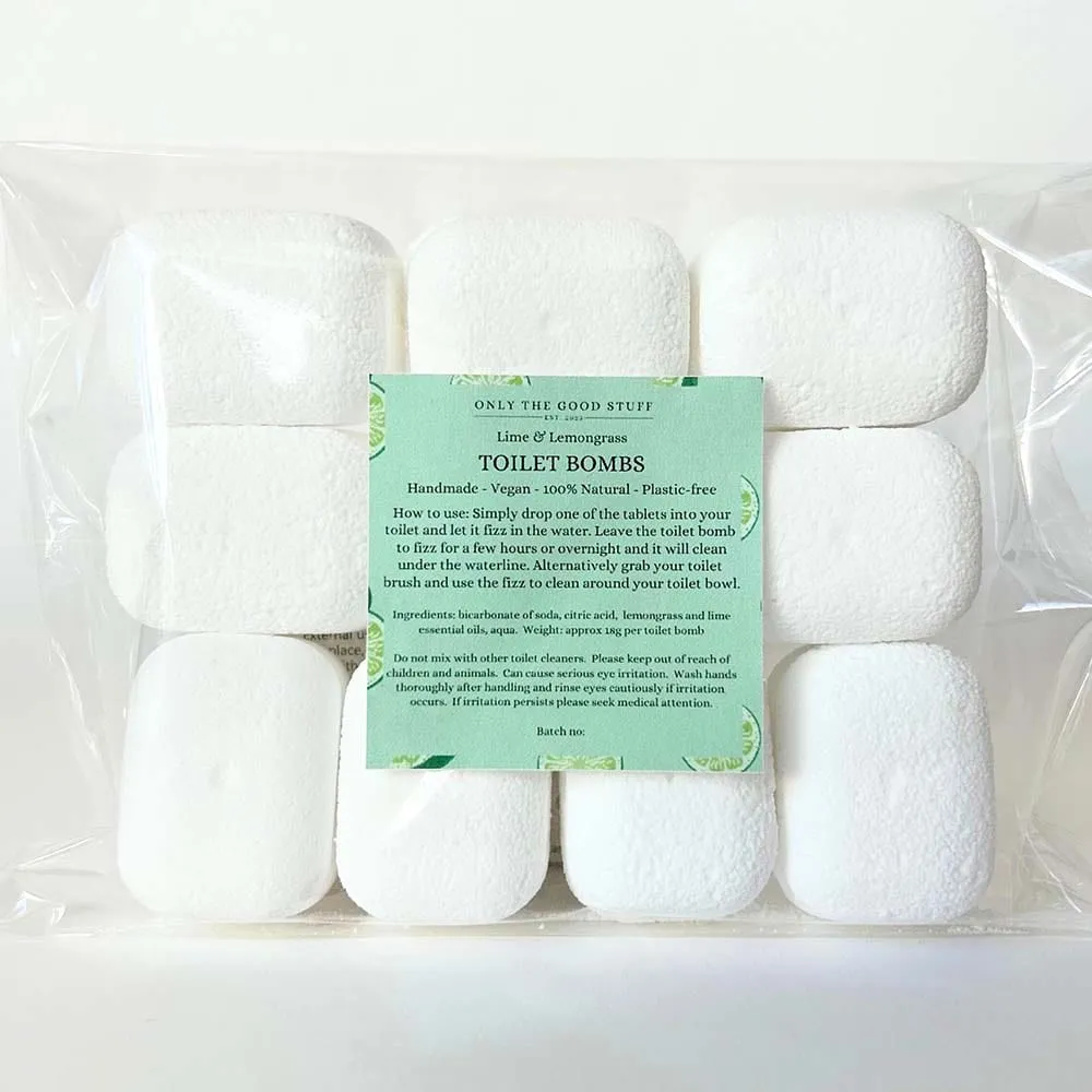 Lime & Lemongrass Toilet Bombs Pack of 10