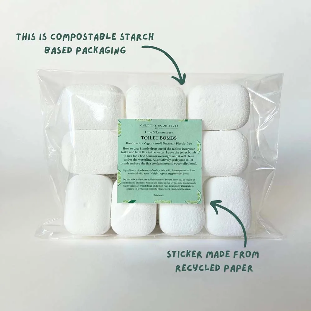 Lime & Lemongrass Toilet Bombs Pack of 10