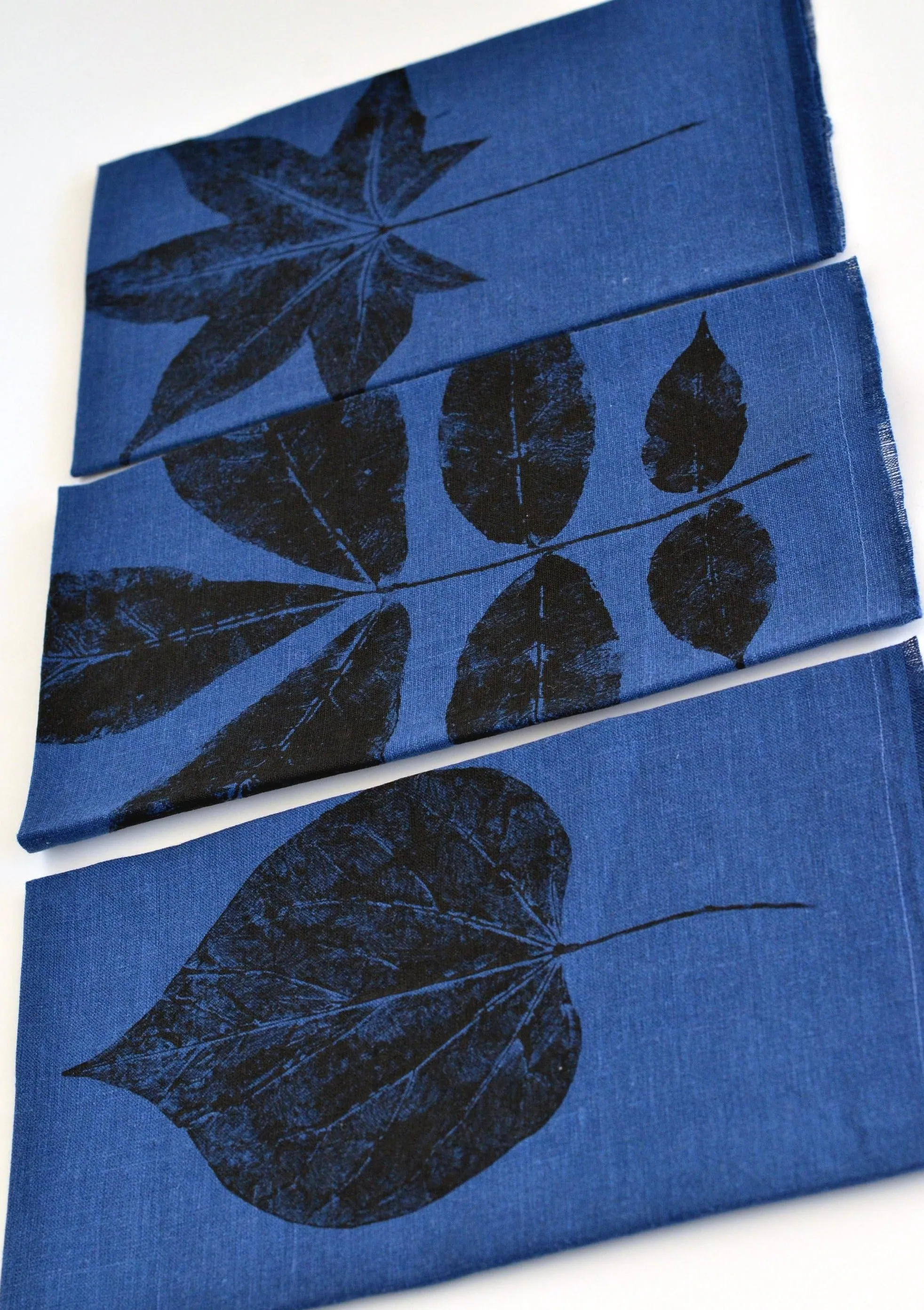 Navy Blue Linen Tea Towel