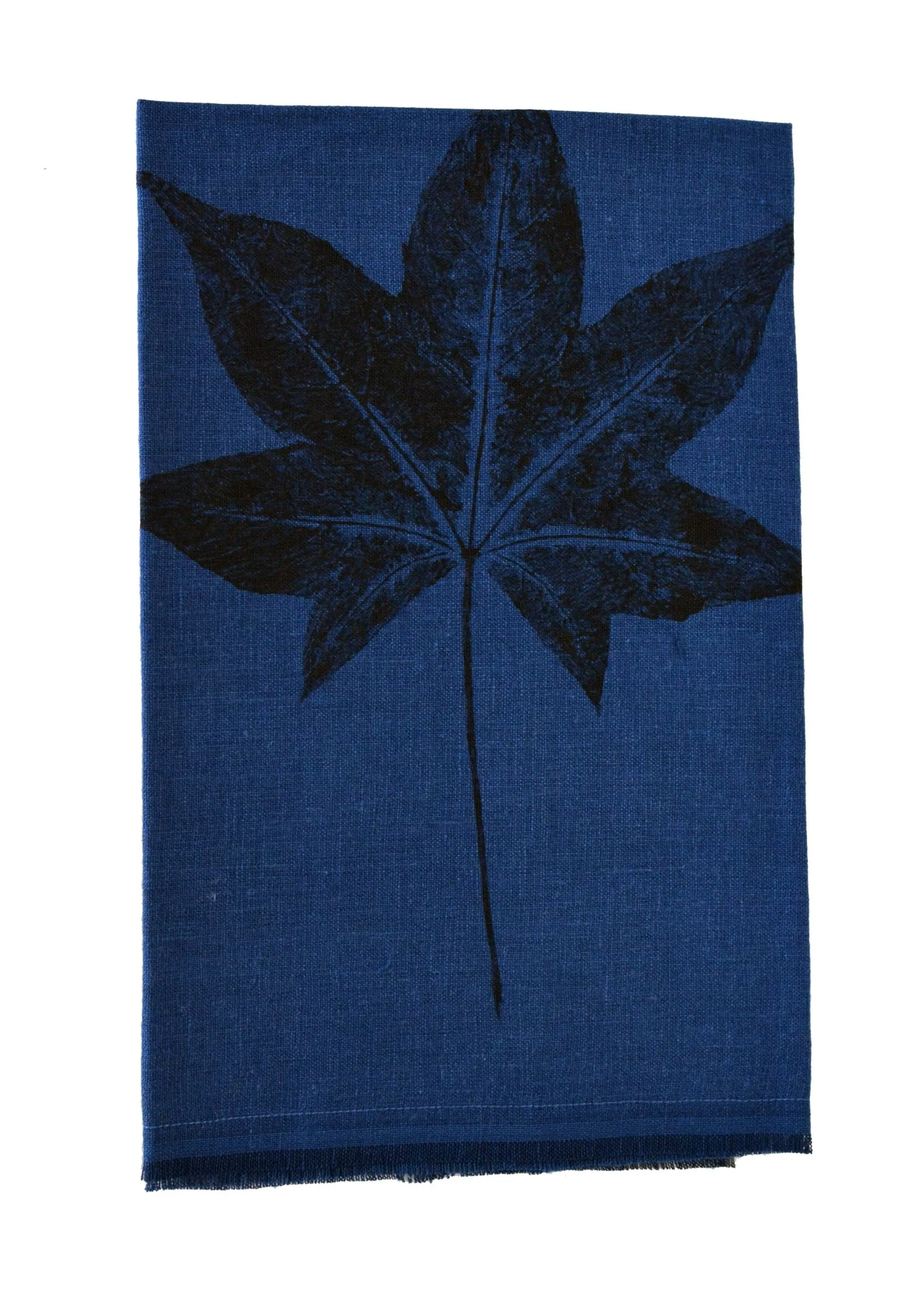 Navy Blue Linen Tea Towel