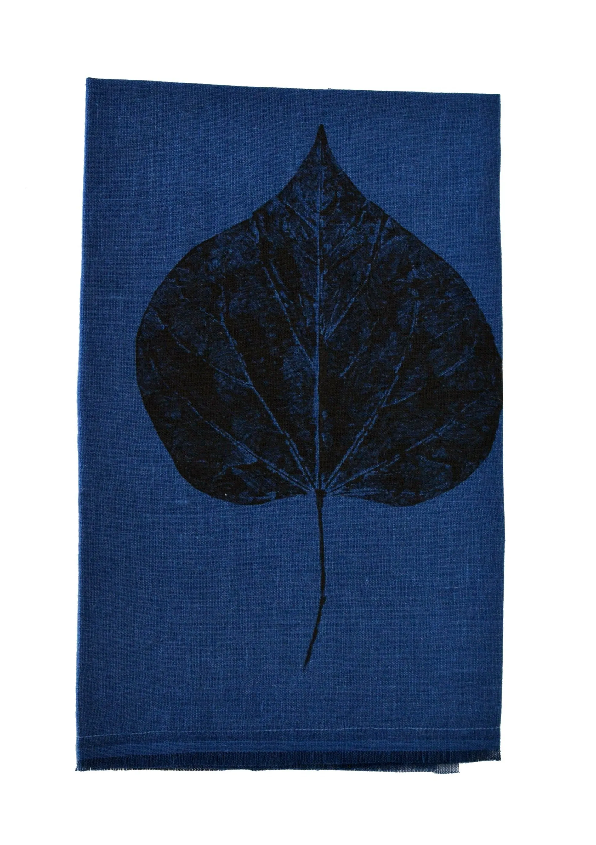 Navy Blue Linen Tea Towel