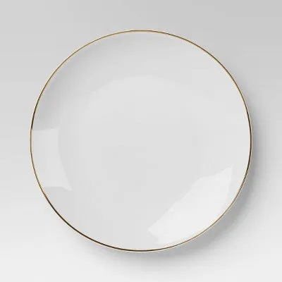 Elegant 12-Piece Christmas Dinnerware Set with Gold Accents by Threshold