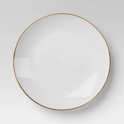 Elegant 12-Piece Christmas Dinnerware Set with Gold Accents by Threshold