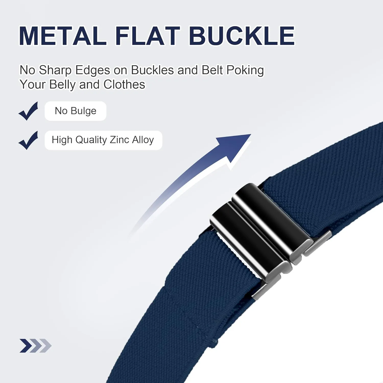 No Show Invisible Belt for Women/Men Elastic Web Strap Waist Stretch Belt with Flat Buckle for Jeans Pants Dresses