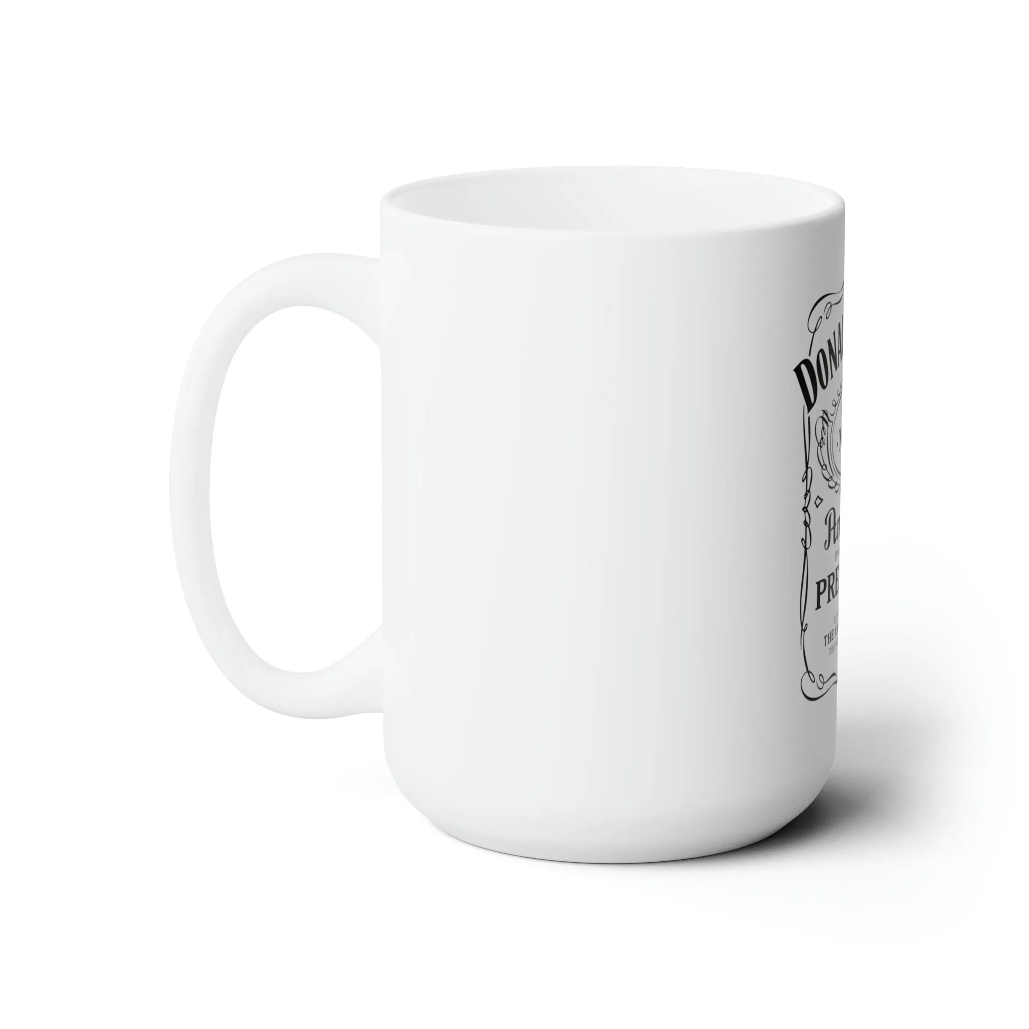 Old No 45 Trump Whiskey Label White Ceramic Mug