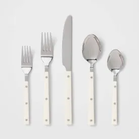 Open Box - 20pc Stainless Steel Burlington Silverware Set Cream - Threshold