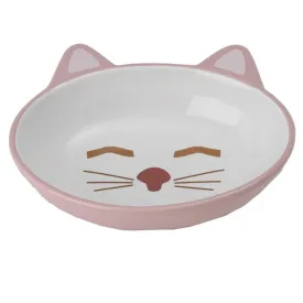 Petrageous Here Kitty Cat Bowl Oval Pink 13cm