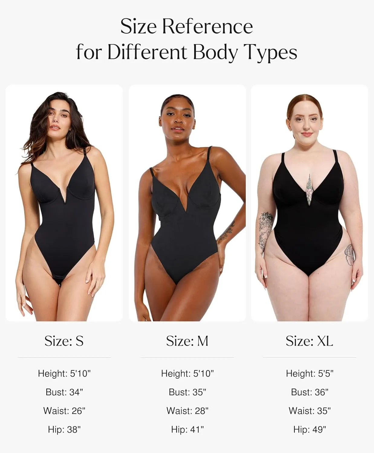 Popilush Shapewear Bodysuits for Women - Tummy Control Body Suits for Womens Deep V Corset Tops Thong Concert Outfits