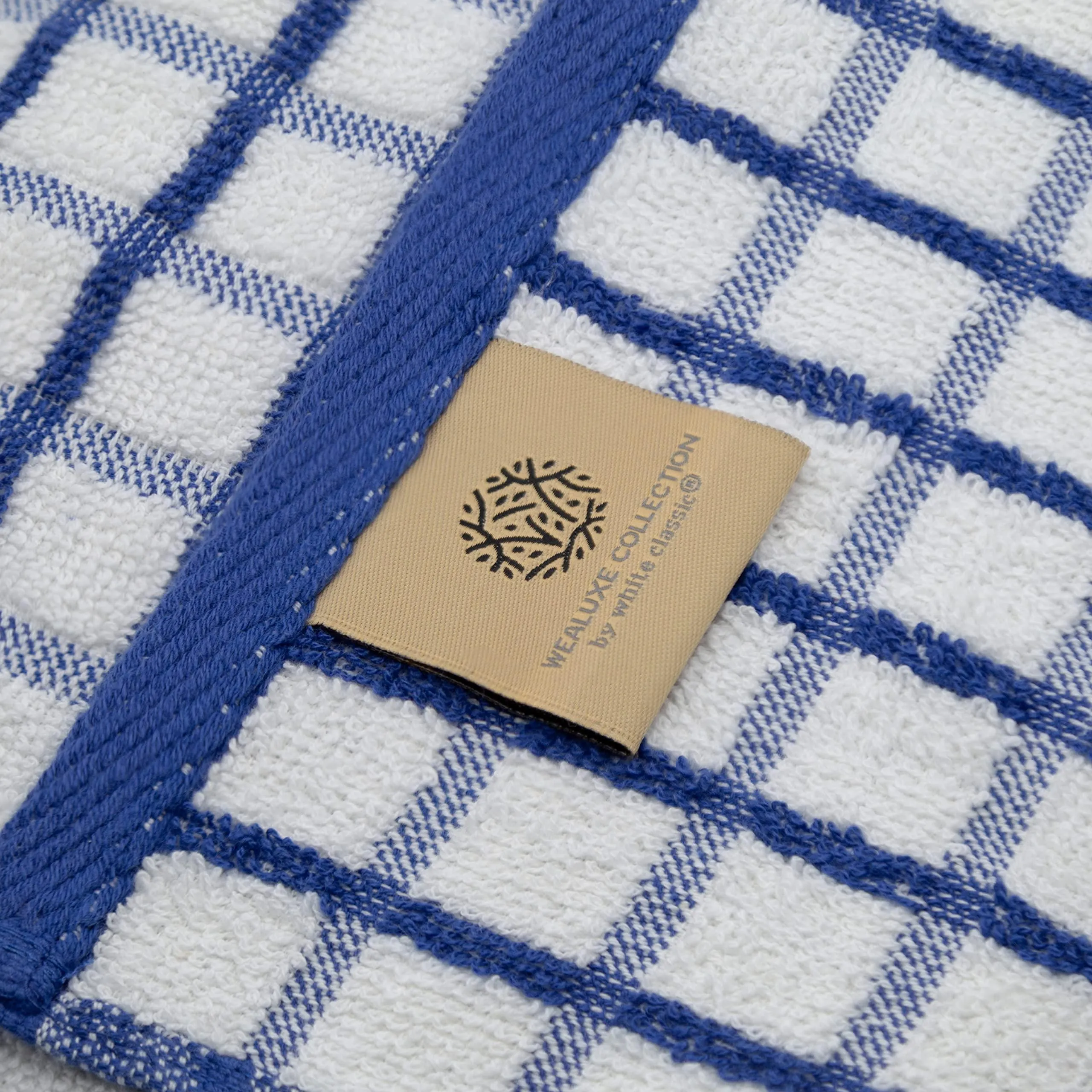 Premium Dish Towels for Kitchen with Hanging Loop 8 Pack Heavy Duty 16x26in Blue