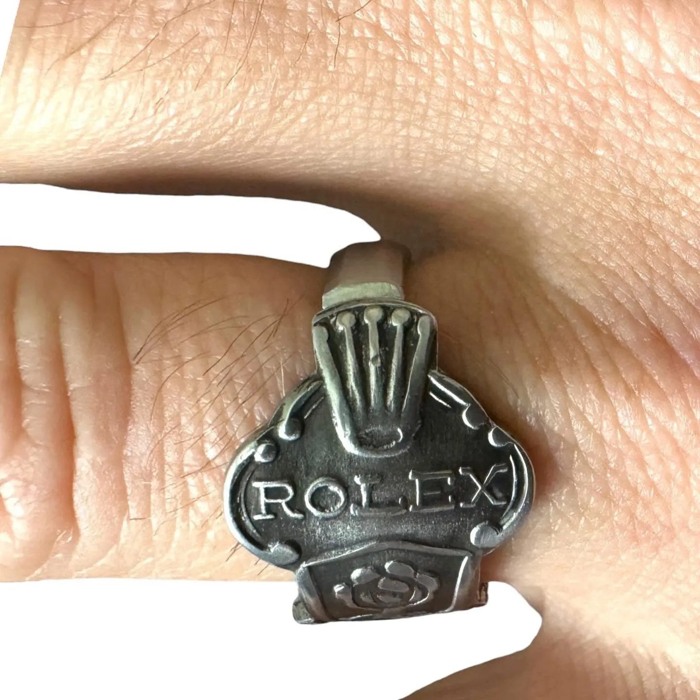 Rolex Tree Lucerne Stainless Steel Artisan Spoon Ring Bucherer of Switzerland