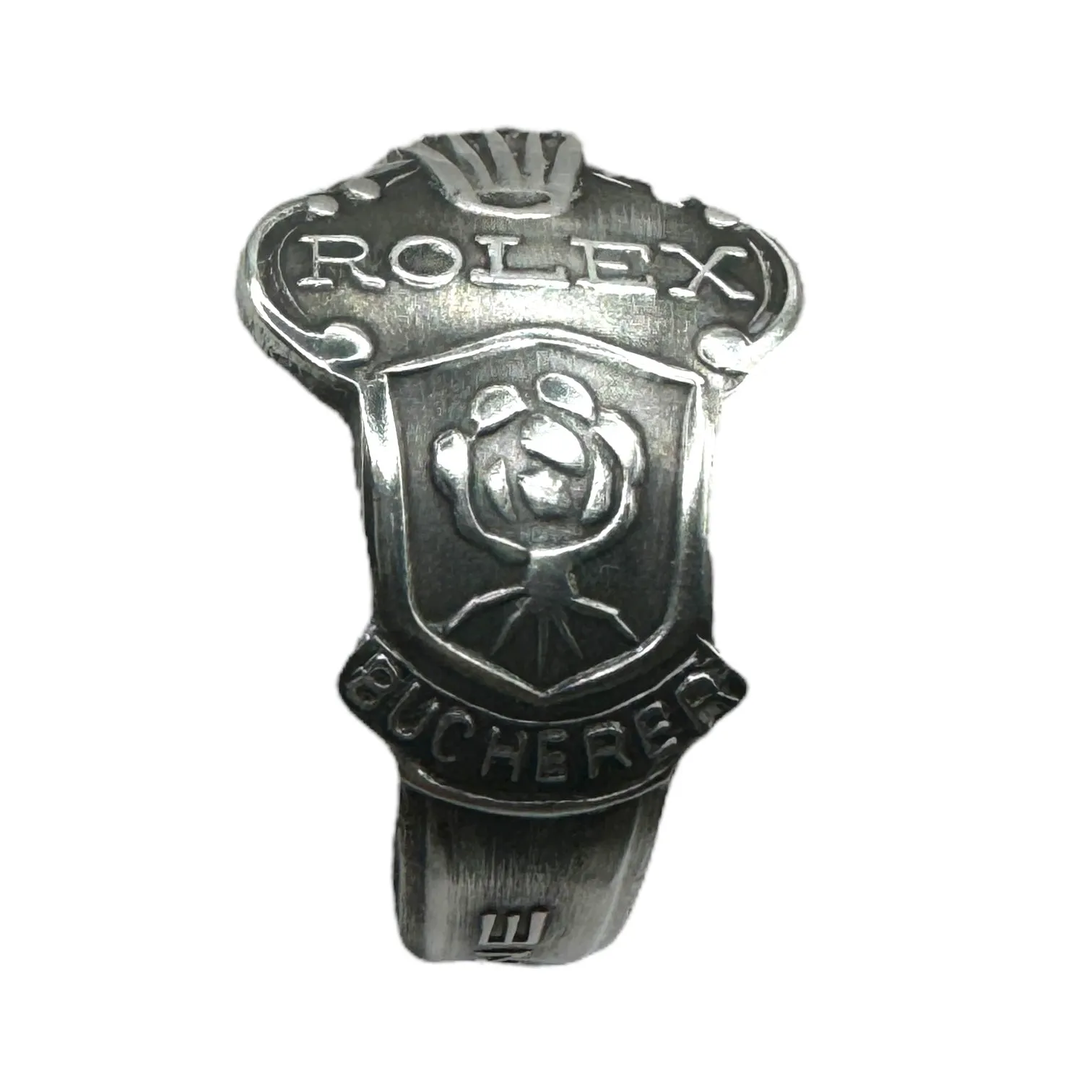 Rolex Tree Lucerne Stainless Steel Artisan Spoon Ring Bucherer of Switzerland