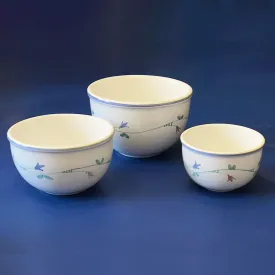 Savoir Vivre Portofino Blue China Nesting Mixing Bowl Set