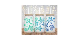 Sea Turtle 16 oz Libby Glass