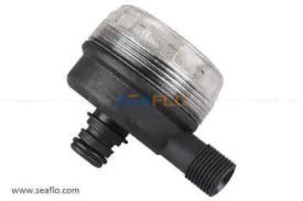 SEAFLO Round Filter With 3/4 Male Quick Attached To 1/2" MNPT