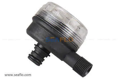 SEAFLO Round Filter With 3/4 Male Quick Attached To 1/2" MNPT