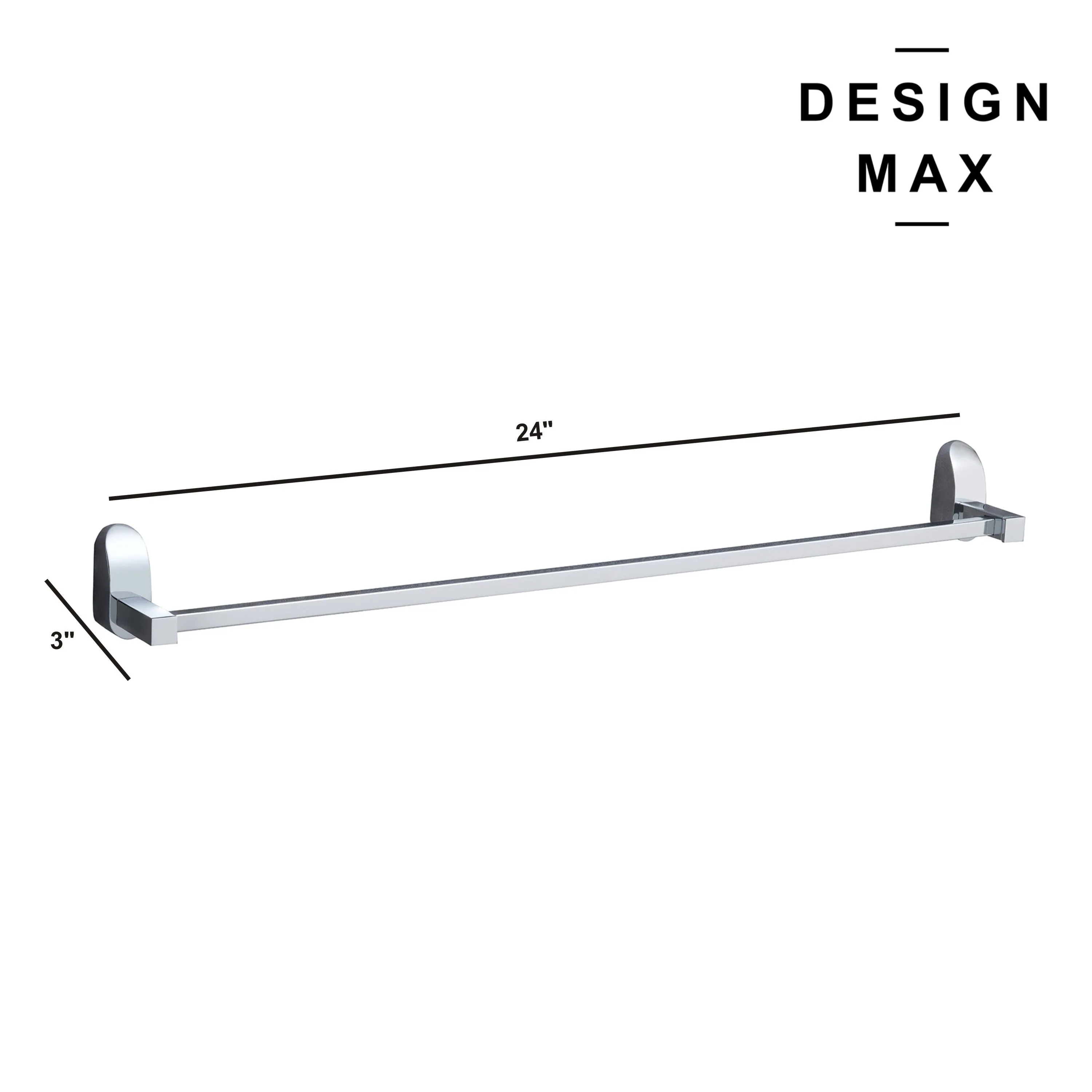 Shiny Chrome Metal Towel Holder