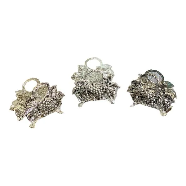 Silverplate grape caddies