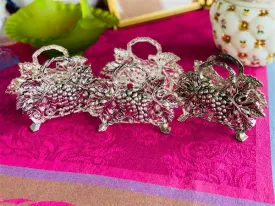 Silverplate grape caddies
