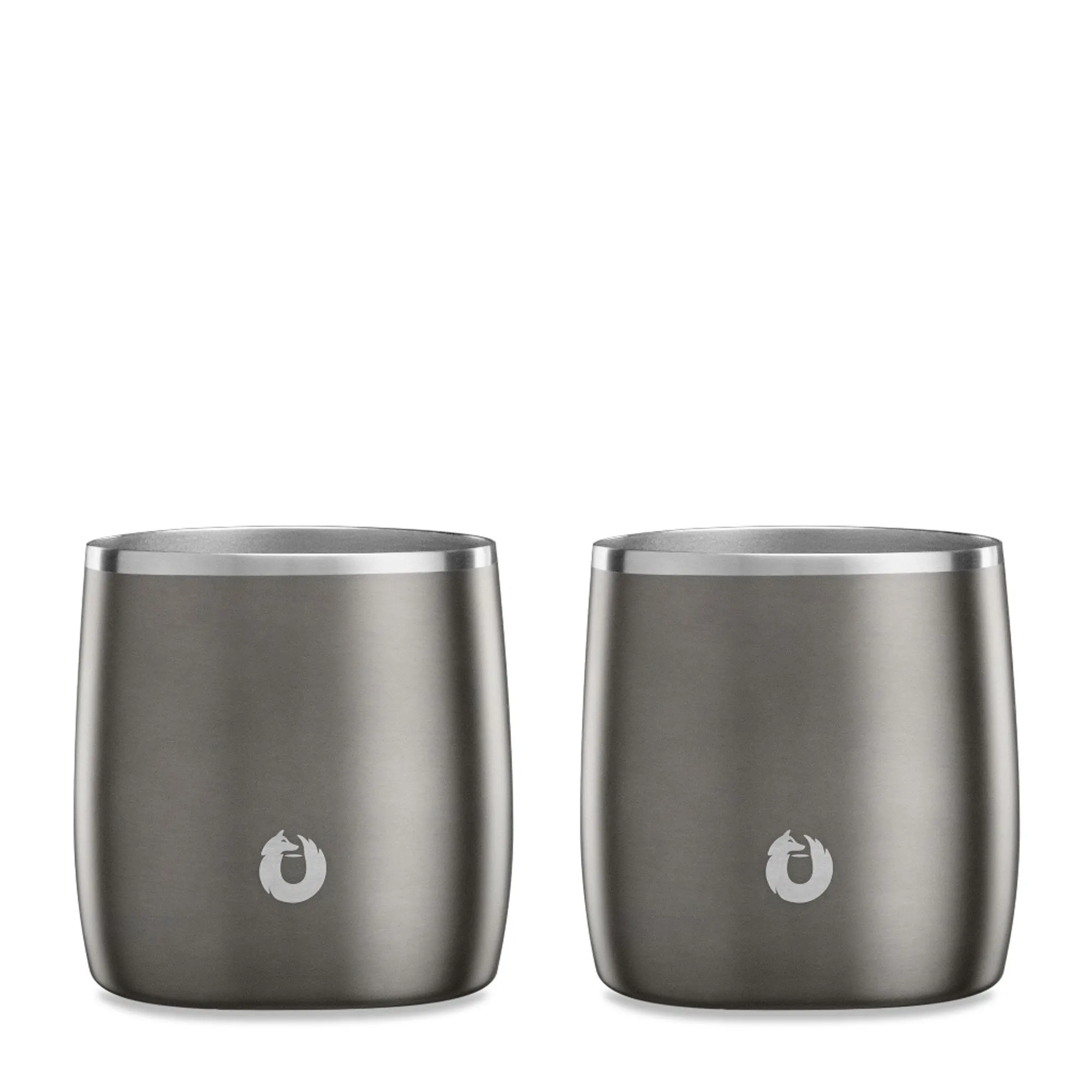 Stainless Steel Rocks Glass Set of 2