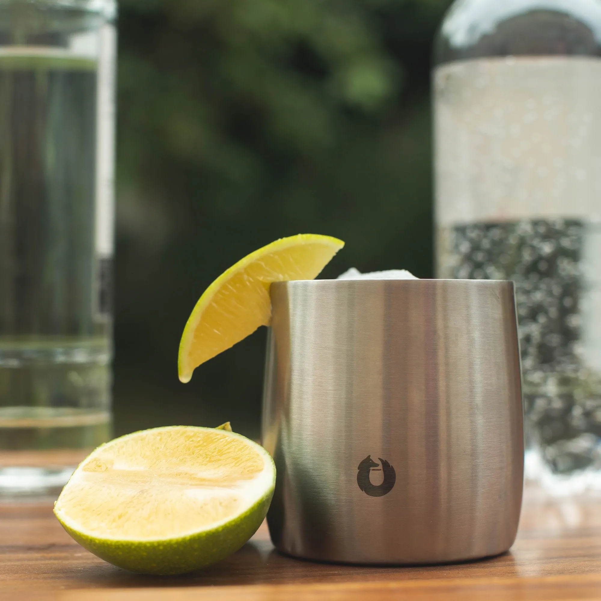 Stainless Steel Rocks Glass Set of 2