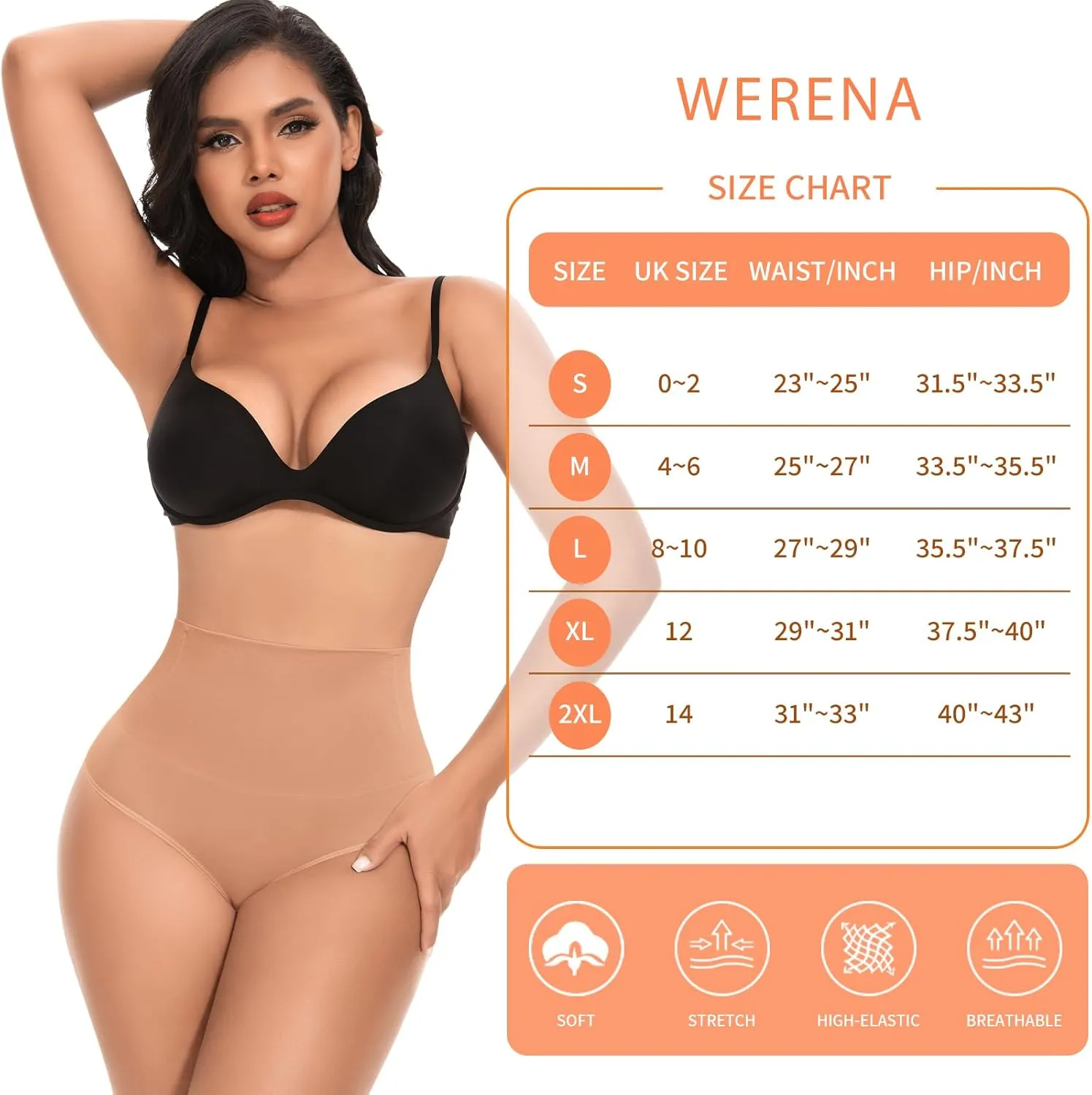 Tummy Control Shapewear Underwear for Women High Waisted Body Shaper Panties Slimming Girdle Shaping Briefs