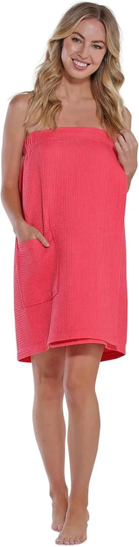Turquaz Lightweight Knee Length Waffle Robes For Women Spa Bath Waffle