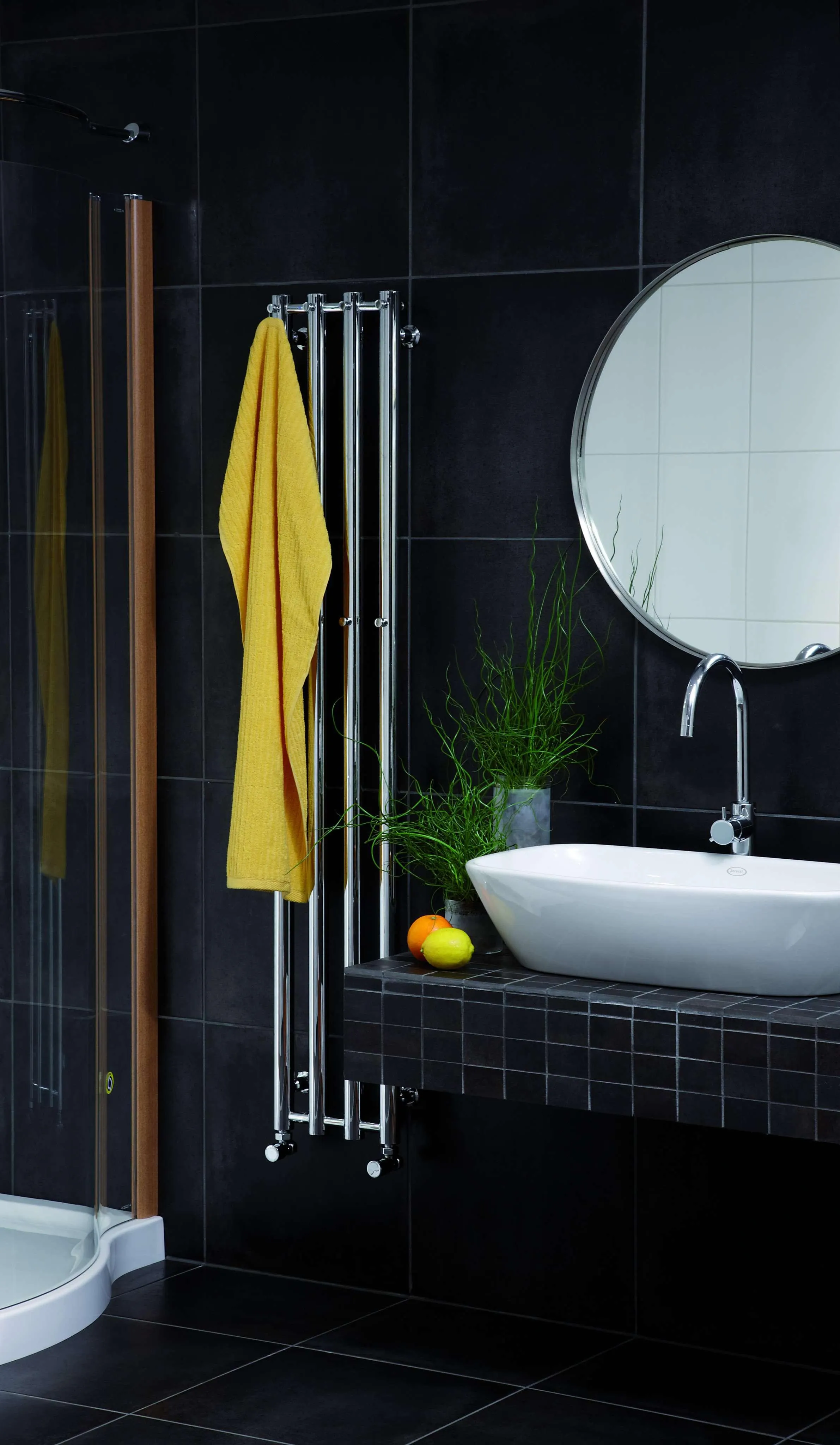 Tuzio Rosendal Hardwired or plug in Towel Warmer - 10.5"w x 59"h