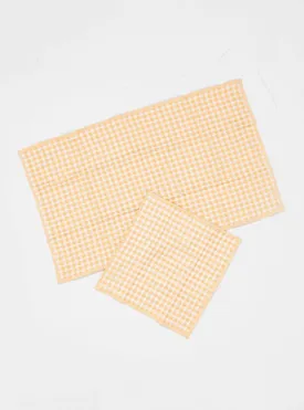Twist Dish Cloth and Towel Set of 4 Yellow