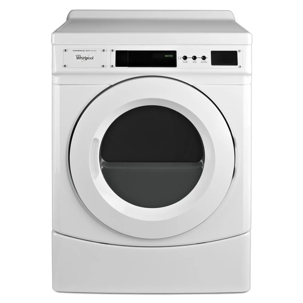 Whirlpool CGD9160GW 27" Commercial Gas Front-Load Dryer, Non-Vend