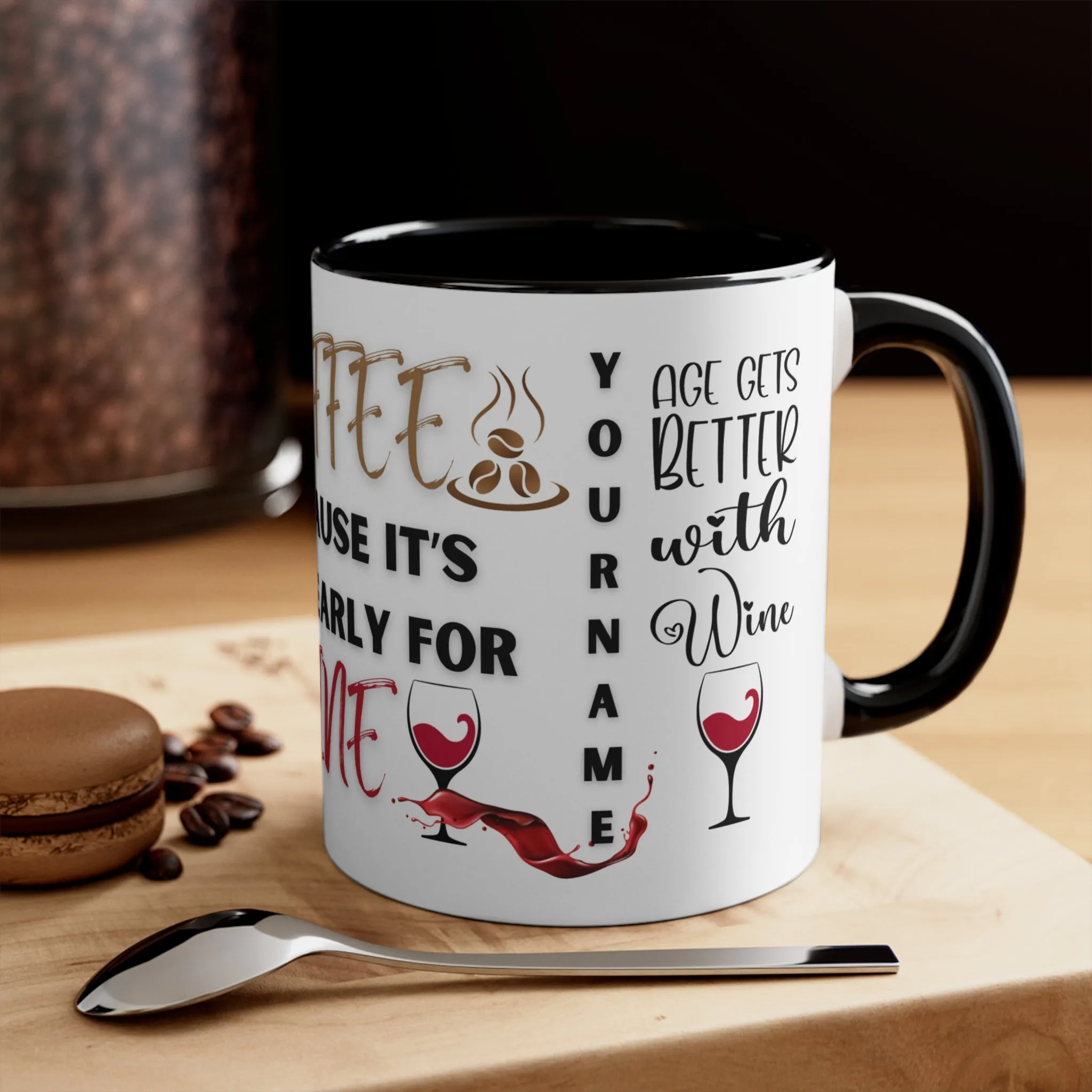 WINE LOVERS PERSONALIZED COFFEE MUG - MUGSCITY - Free Shipping