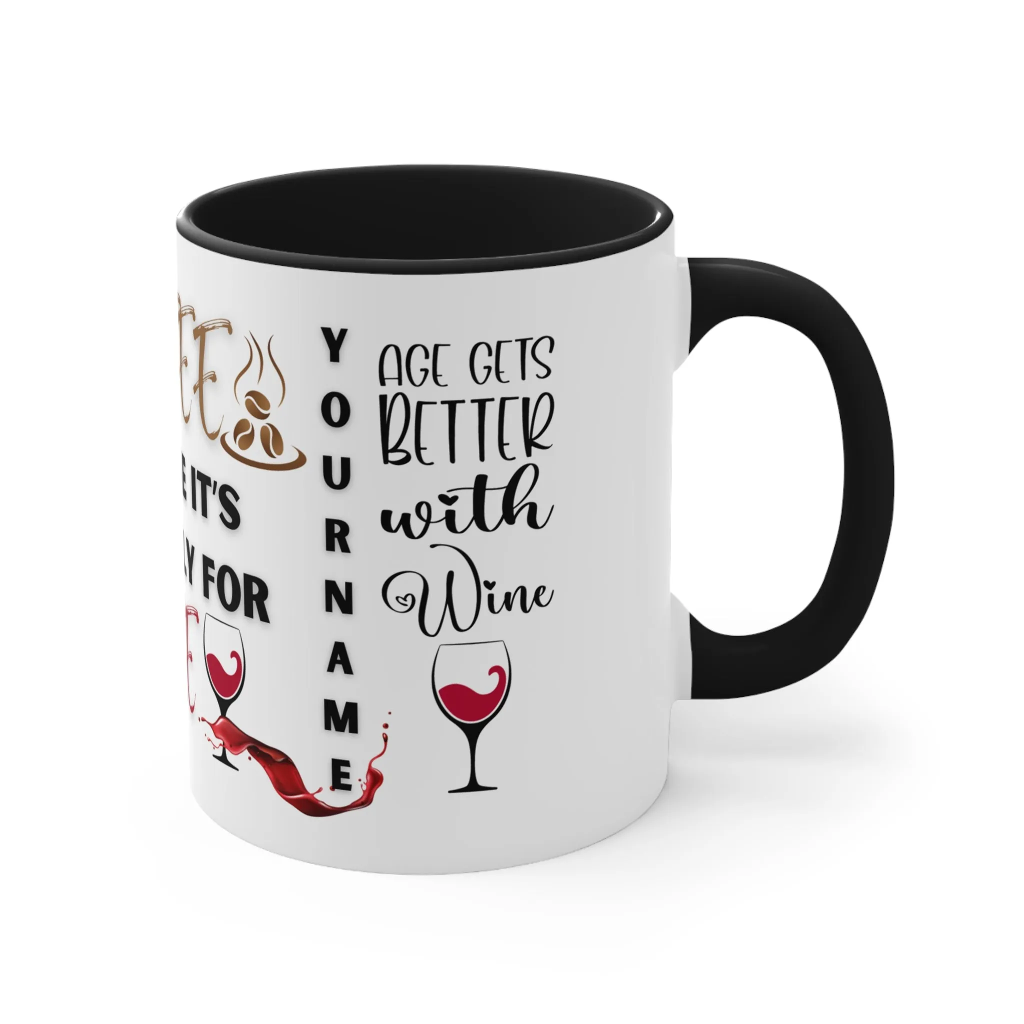 WINE LOVERS PERSONALIZED COFFEE MUG - MUGSCITY - Free Shipping
